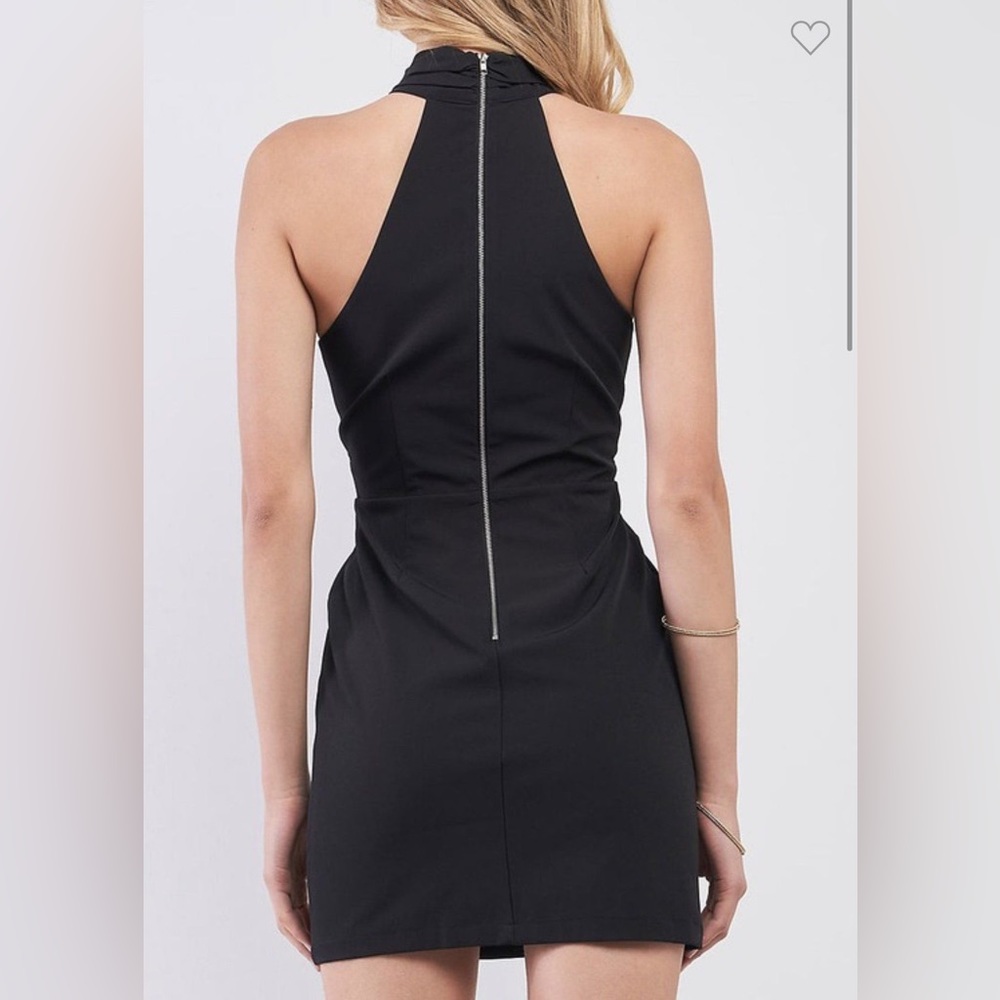 Black Twist Halter Dress - Picture 2 of 9